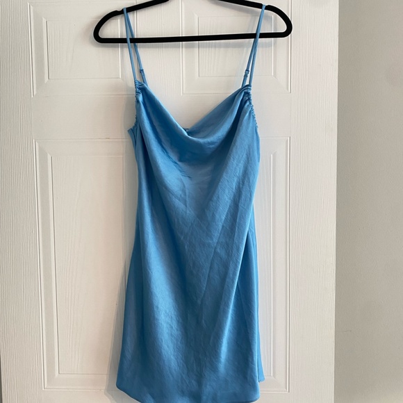 Wilfred Blue Satin Dress (size M) - Picture 2 of 8